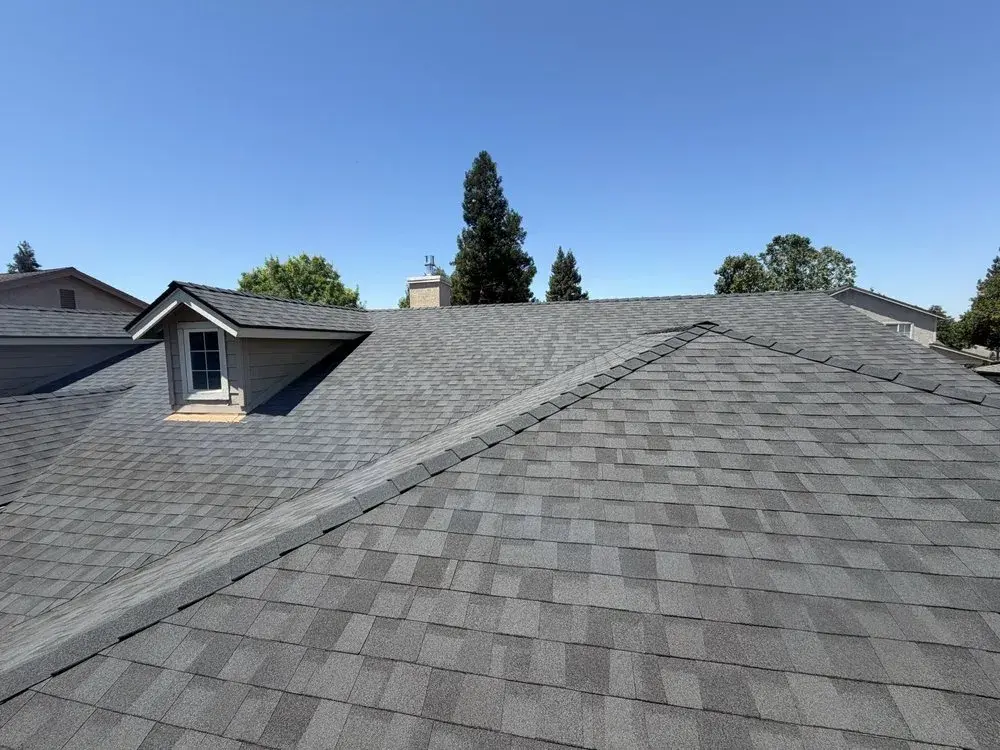 Shingle roof, finished